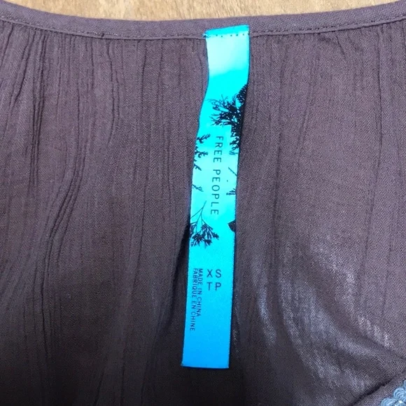 Free People Oversized 💯% Cotton Blouse Sz XS - Picture 9 of 11